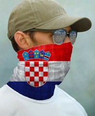 SUN GAITER Face Mask Bandana UPF 50+ UV Protecter Sport Grunge Flag of Croatia
