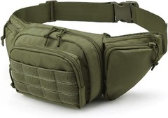 Tactical Military Pistol Pouch Concealed Carry Fanny Pack Waist Bag Gun Holster