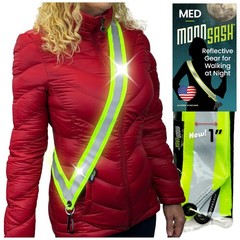 Reflective Night Walking Sash | Fitted, Reversible Safety Gear for Running