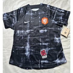 Nike Dri Fit 2022-23 Netherlands KNVB Football Soccer Jersey black women’s XL