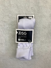 DSG soccer Socks, size XS Shoe Size 9k-1K White NEW 2 pair
