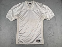 Alleson Football Jersey Youth Extra Large White 100% Polyester Blank GAME USED