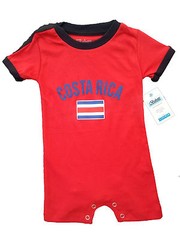 Costa Rica World Cup Jersey Soccer Football Baby/Toddler Unisex One-Pieces Flag
