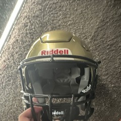 Riddell SpeedFlex Football Helmet Full Face w/ Black Facemask Gold/Black L
