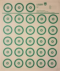 USBR Official Targets (United States Bench Rest) 50 Yard, Green, 16″ x 14″ (50)
