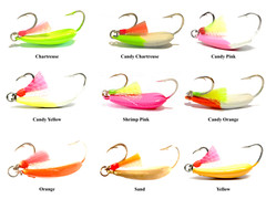 2PK Ringed Pompano Goofy Jigs Various Colors With Teaser 1/4, 3/8, 1/2, 3/4, 1oz