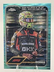 2024 Topps Chrome Formula 1 F1 Lando Norris Aqua Sonar #176 /150