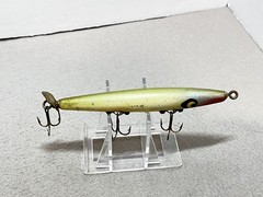 Vintage Smithwick Devils Horse Lure In Silver Flitter Pattern Early Thin Body