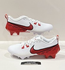 Nike Vapor Edge Speed 360 2 Football Cleats White Red Size 11 Mens FQ4045-102