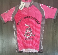WEIMOSTAR Don’t Tread on Me Pink Bicycle short sleeve full Zip Jersey Large