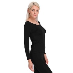 Women Fleece Lined Base Layer Set Winter Thermal Underwear Top&Bottom Long Johns