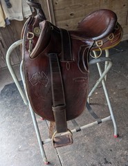 15.5” Australian Stock Saddle Co Campdraft Special Saddle W/ Stirrups & 32”Girth