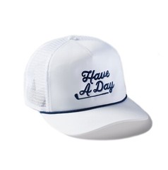 NEW Breezy Golf «Have A Day» Rope White/Navy Mesh Snapback Golf Hat/Cap