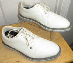 G/FORE Gallivanter Pebble Leather Men’s Golf Shoes Size 11.5 White/Gray