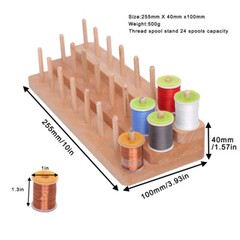 Fly Tying Thread Spool Stand Nature Wood Spool Station Hand Made Travelling