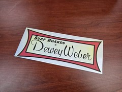 Surf Boards by Dewey Weber Vintage Waterslide Decal