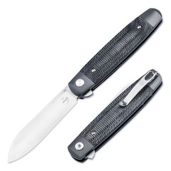 BOKER PLUS Modern Club Knife Gentleman Folder EDC Nitro-V Micarta Black 01BP0035