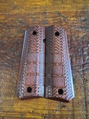 Beautiful Altamont Basketweave Grips For Colt 1911 Government Models.