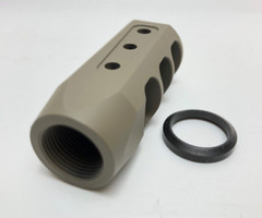 308 STEEL Muzzle Brake & washer 5/8-24 CERAKOTE FDE- FLAT DARK EARTH
