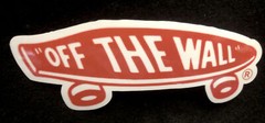 VANS OFF THE WALL STICKER “VINTAGE SKATEBOARD” 5″ INCH WIDE & GLOSSY!