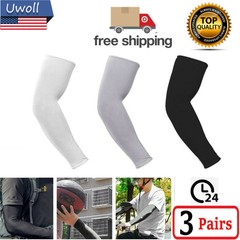 3-5 Pairs Cooling Arm Sleeves Cover UV Sun Protection Outdoor Basketball Sport