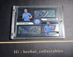 2024-25 Panini Prizm EPL Kevin De Bruyne Bernardo Silva #DS-MCB Dual Auto