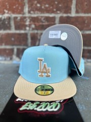 New Era 59FIFTY Fitted «Los Angeles Dodgers» Baby Blue/ Cream 60699576