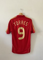 Spain 2008/09 Fernando Torres #9 Adidas Home Football Shirt Size S Euro 2008