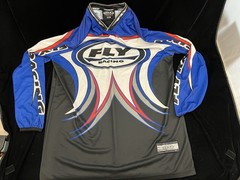 Fly Racing Jersey Men’s Size XXL Blue/White/Red Long Sleeve Motocross Jersey