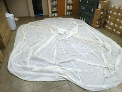 French Army 28′ White Parachute Canopy (circular)