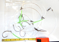 Deep Drop Bottom Fishing GLOW Rig Golden Tile Rosefish Snapper Grouper 5 Hooks