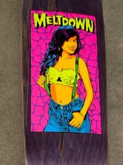 Meltdown Skates Tiffany Screened Deck Rare Netherlands Skateboard Old School
