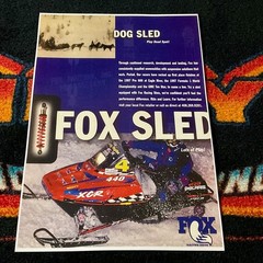 🏁 ‘97/98 FOX Snowmobile shox Poster vintage sled Polaris XCR RED ROCKET 🔴 🚀