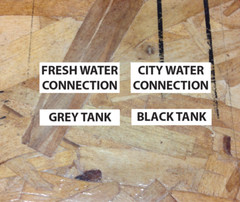 RV Camper Motorhome Water Black Grey Tank Replacement Label Decals Stickers Set
