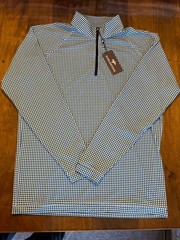 NWT MEN’S HARLESTONS FEATHERWEIGHT 1/4 ZIP PULLOVER, SIZE: M, COLOR: TIDE