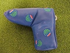 PEARL COUNTY CLUB PUTTER HEADCOVER MAGNETIC CLOSURE BLUE
