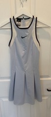Nike Court Maria Sharapova Premier Blue Dri-FIT Pleated XS Tennis Dress ZIPPER