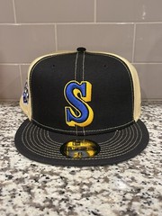 New Era 59Fifty Fitted Seattle Mariners 35th Anniversary Side Patch Hat Sz 8