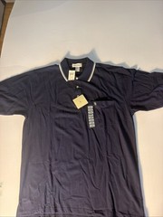 Arnold Palmer Golf Polo Shirt Mens Large Navy Pocket Cotton NWT Vintage