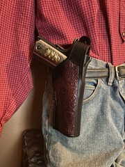 Fits Colt Ruger Remington Govt Model 1911 Thumb Break Floral Holster Straight