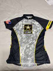 Primal Cycling Jersey Full Zip Pockets Black/Gray Camo SS Athletic Women L