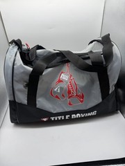 Title Boxing Gym Duffle Bag Aerovent Gray Side Pocket