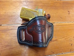 Fits Kimber Micro 9 Leather SUEDE Lined OWB Holster