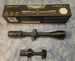 Athlon Neos 6-18×44 Center-X SFP Scope With Cantilever Mount