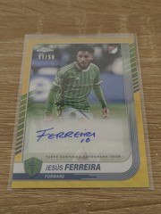 2025 Topps Chrome MLS JESÚS FERREIRA Gold Refractor Auto /50 Seattle #CA-JF