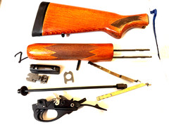 Remington 20 Gage 870 Express Wood Shotgun Stock and Forend Set and Action Parts