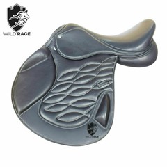 WILDRACE Leather Jumping/Close contact, Double Flap Changeable Gullets Saddle