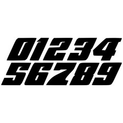 Motocross MX Dirt Bike Racing Numbers V3 Vinyl Decal Rally SX Sticker up to 3#