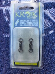 KROK Swivels Stainless Steel – dual rotation BALLBEARING size 5 -330lb. Test 2pk