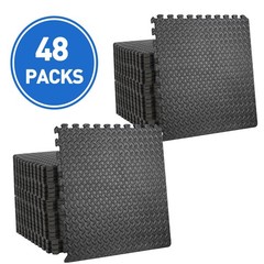 48PCS Puzzle Exercise Mat Safe Interlock Protective Floor Ft GYM EVA Foam